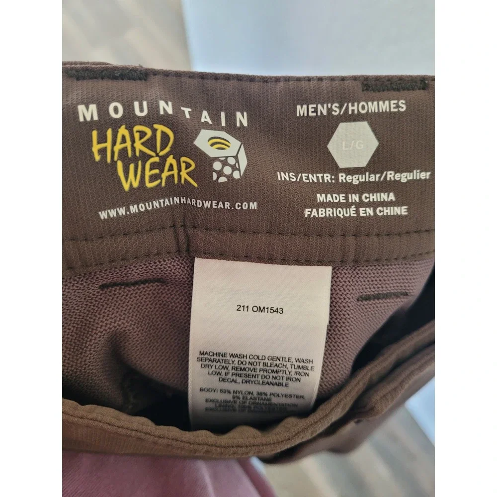 Mountain Hardwear Mens Brown Softshell Cargo Hiking Pants Large 36x31 #24